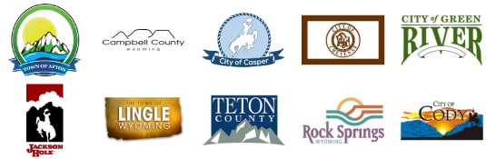 wyoming county and city logos