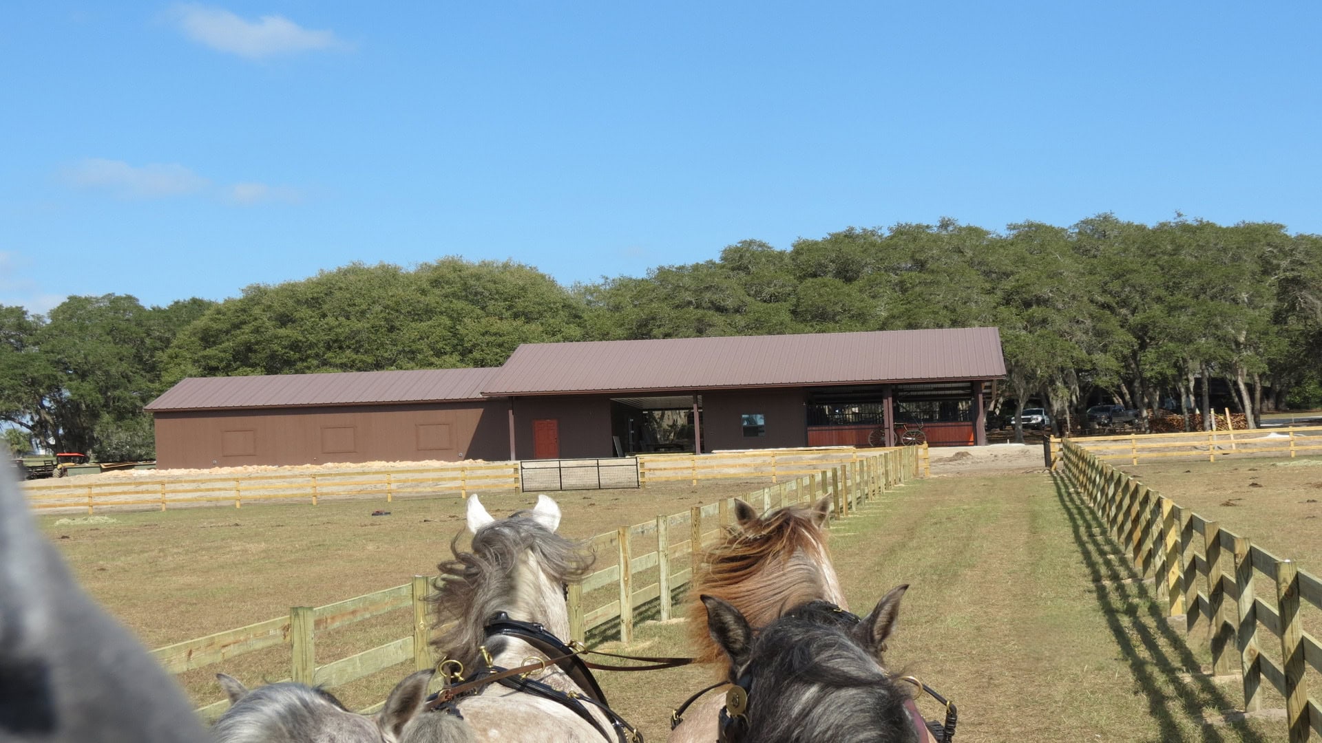 Red-Iron Steel Horse Barn