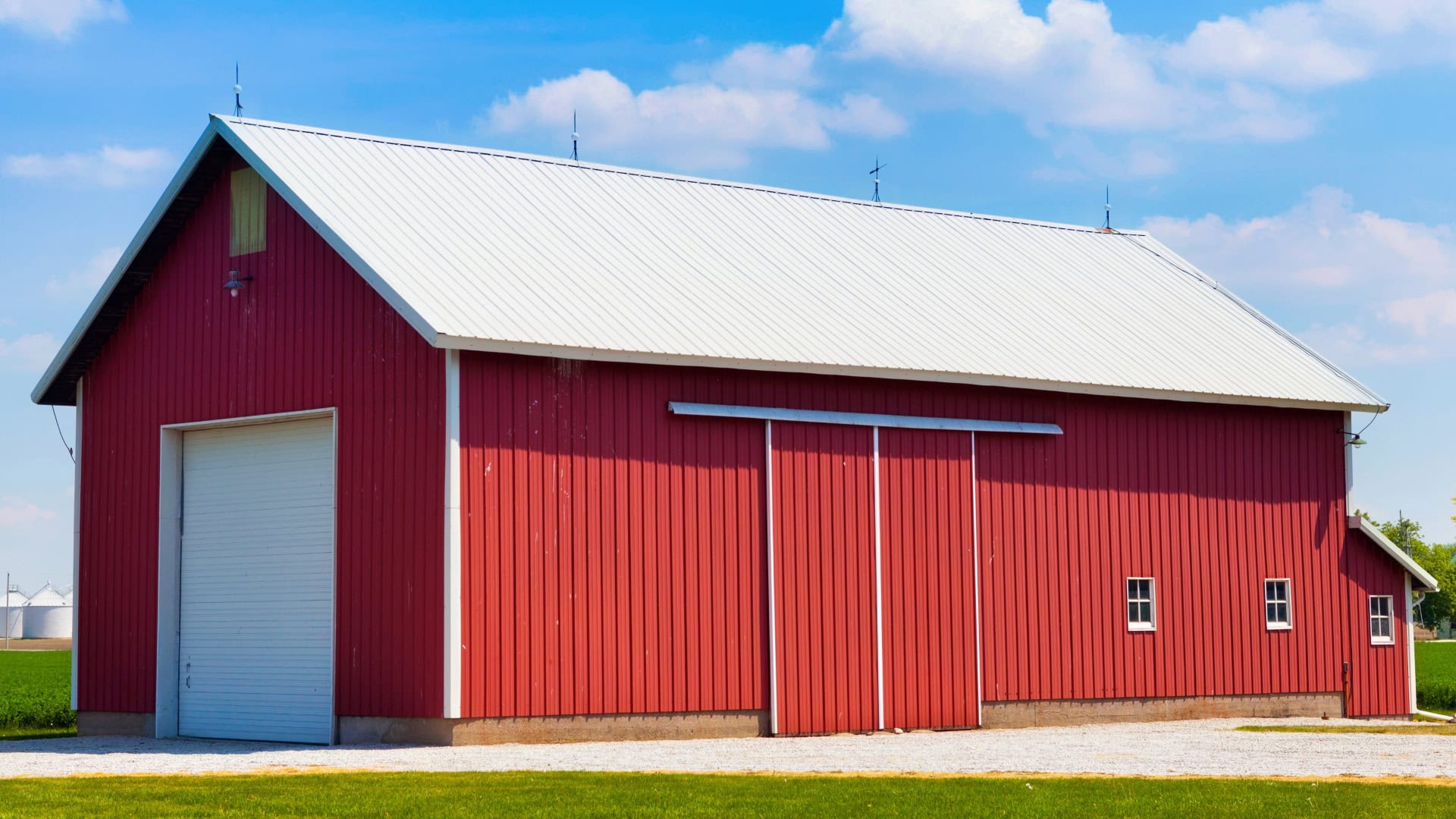 Metal Barn on Farm