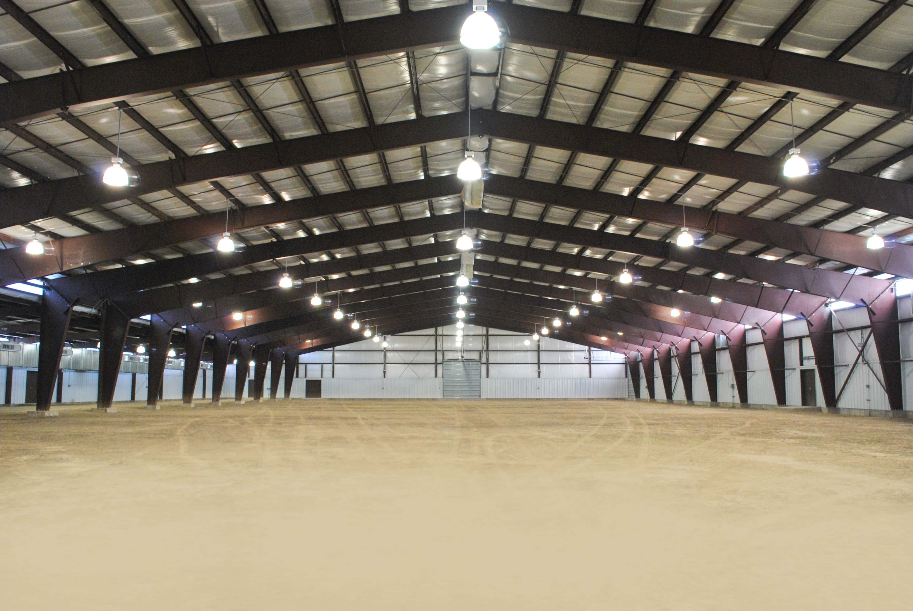 Commercial Red-Iron Steel Riding Arenas