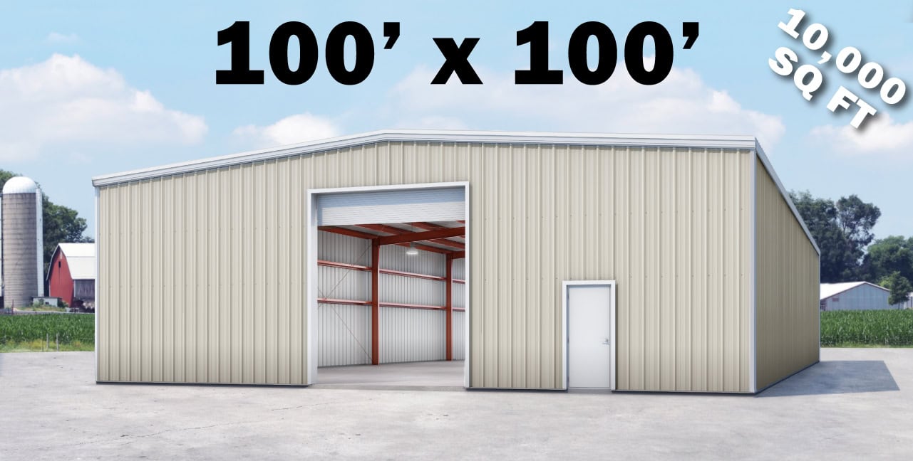 100' x100' Metal Building Price