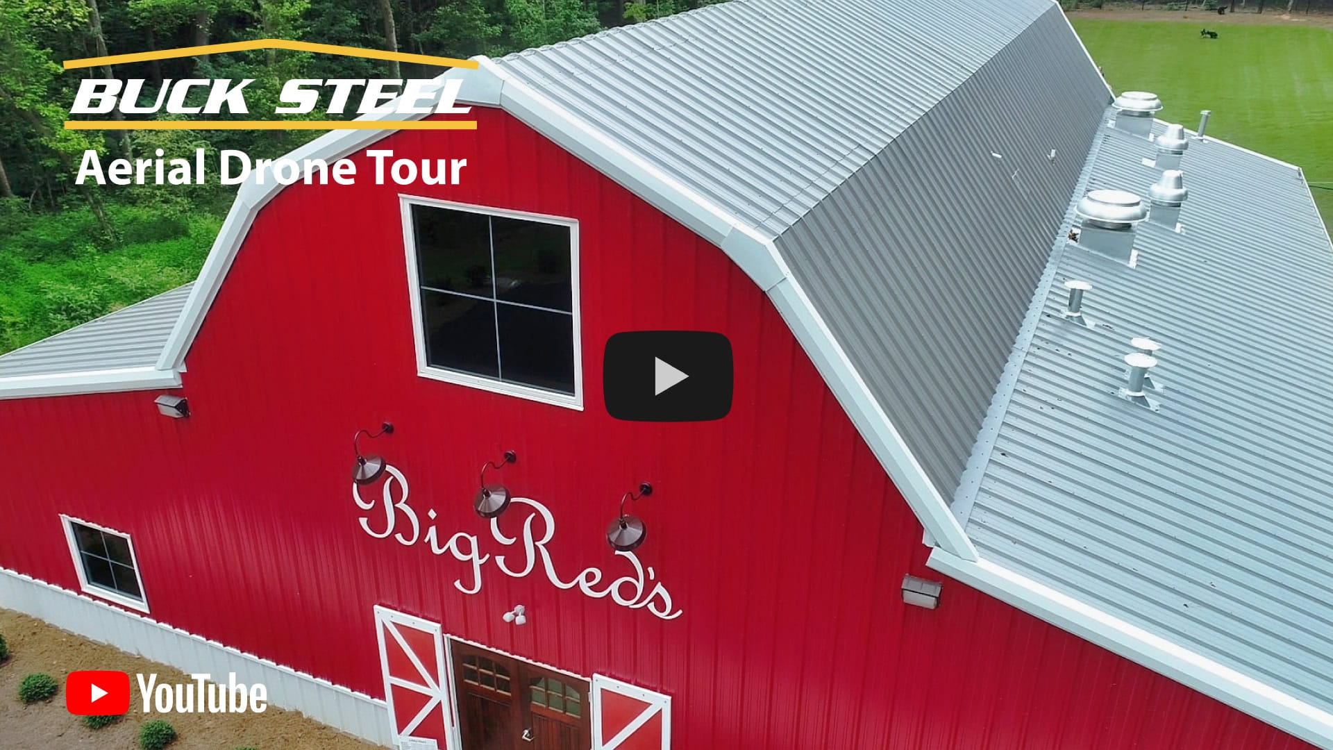 Retail Metal Barn Aerial Tour