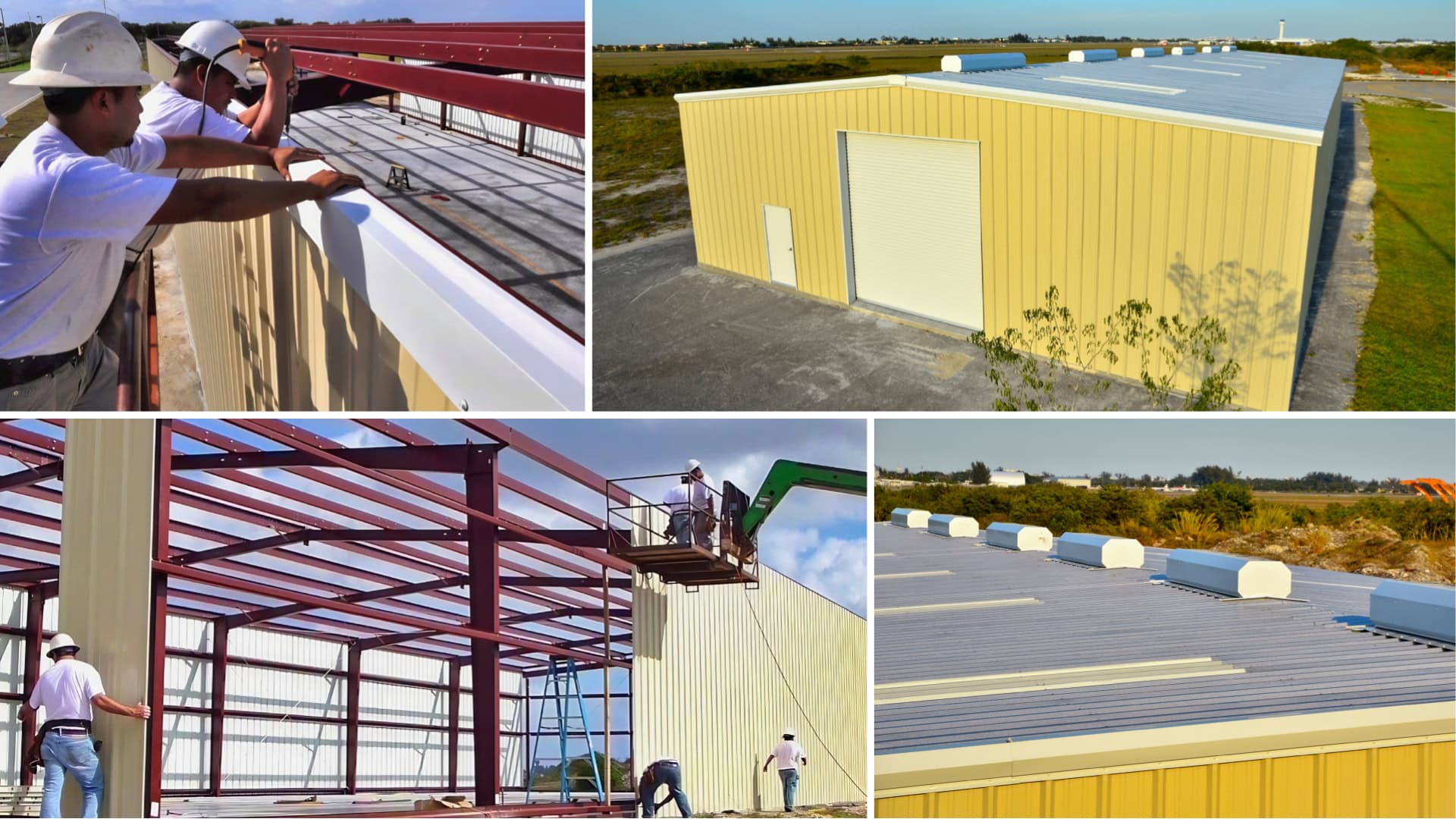 Commercial Steel Building Warehouse Erecting Project Spotlight Collage