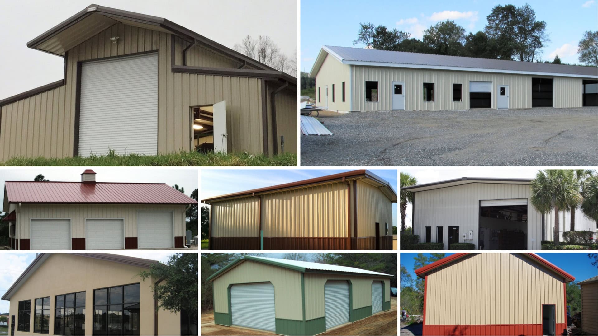 Buck Steel Metal Building Roof Extensions Collage