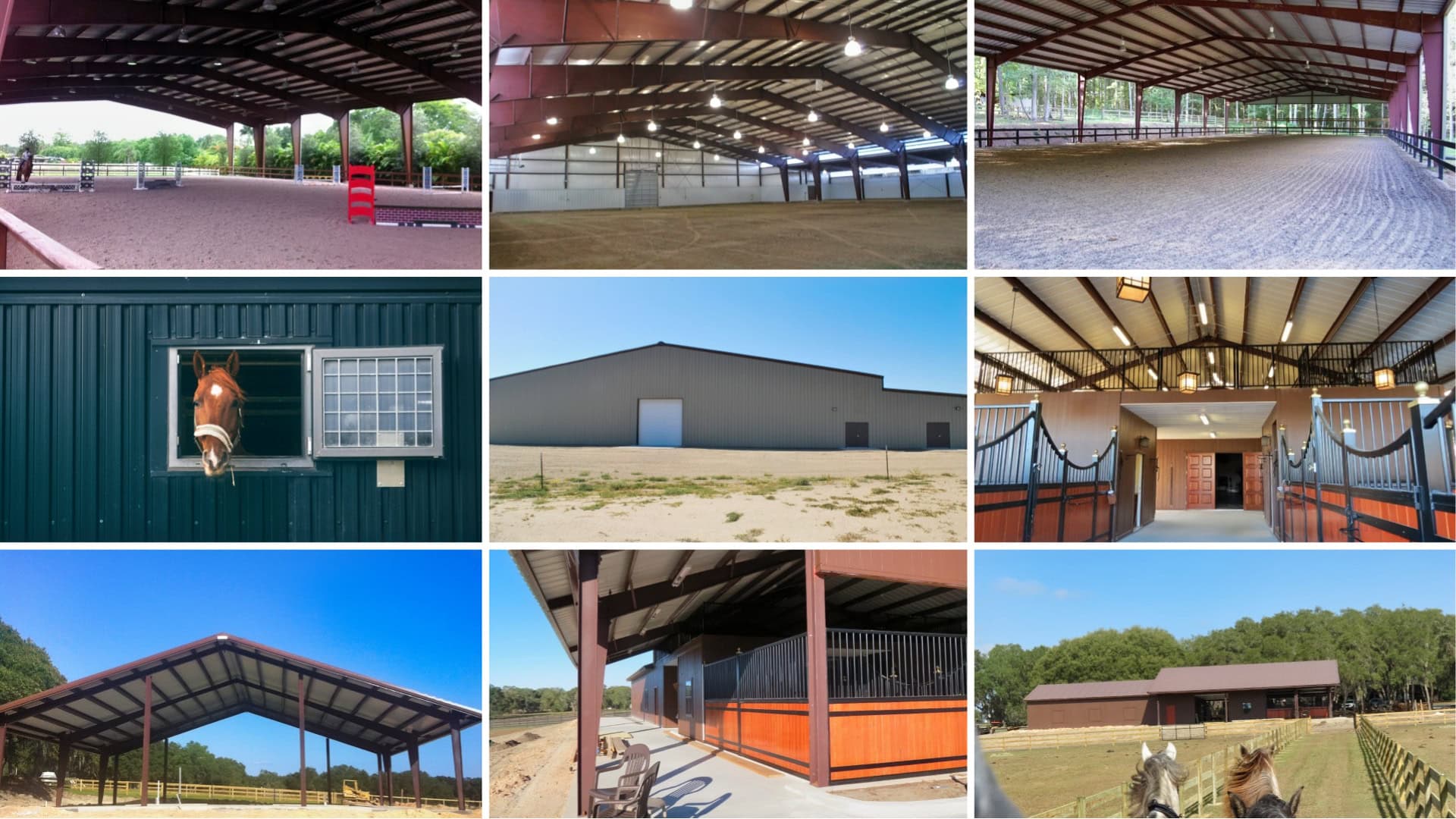 Buck Steel Steel Riding Arena Collage